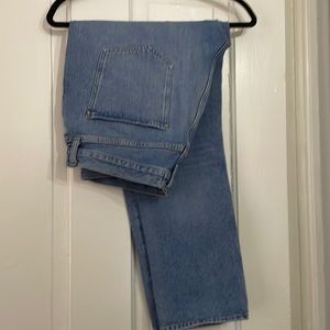 AGOLDE Size 32 Relaxed Fit Straight Leg Cropped Denim Jeans Button Fly A105-1143